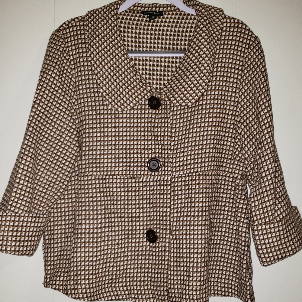 Courtenay 3/4 sleeve wool blend jacket